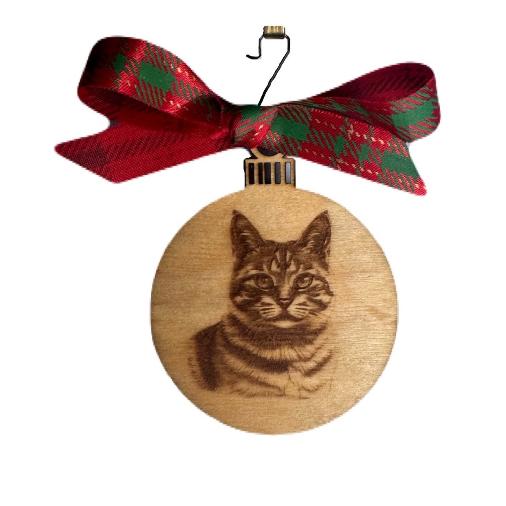 Tabby Cat Holiday Ornament
